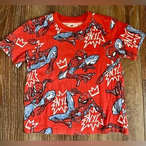 H&am Marvel Spider Man Graphic Print Tee Size 3/4T
